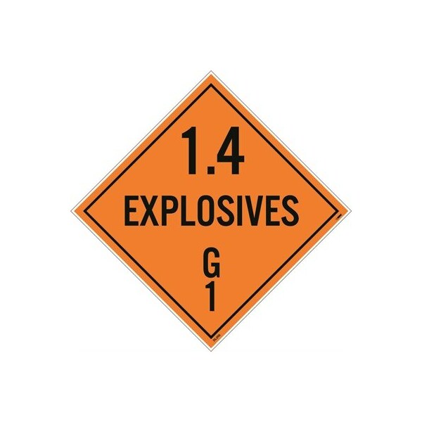 Nmc Placard, 10.75x10.75, Pressure Sensitive, Pressure Sensitive Vinyl, 10-3/4 in W x 10-3/4 in H DL203BP25 - main